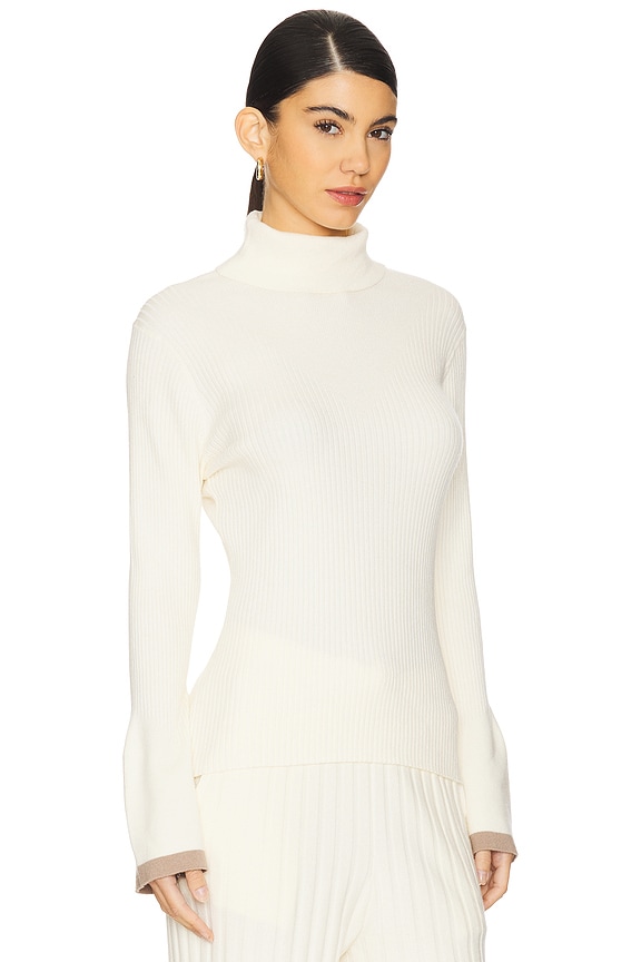 Ravena Rib Knit High Neck Top