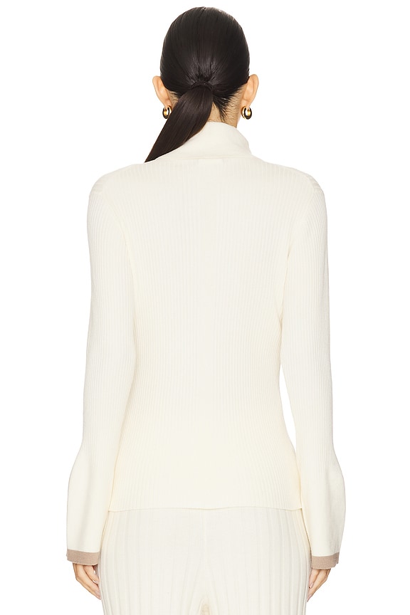 Ravena Rib Knit High Neck Top