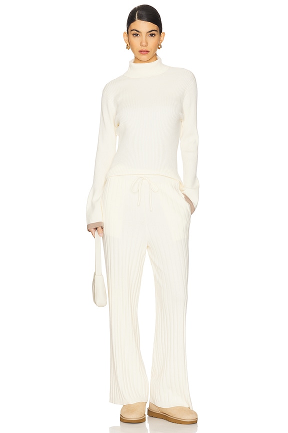 Ravena Rib Knit High Neck Top