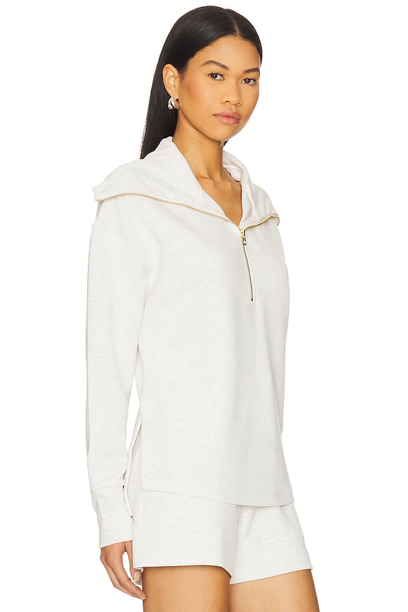 view 2 of 4 Larson Half Zip Sweatshirt in Ivory Marl