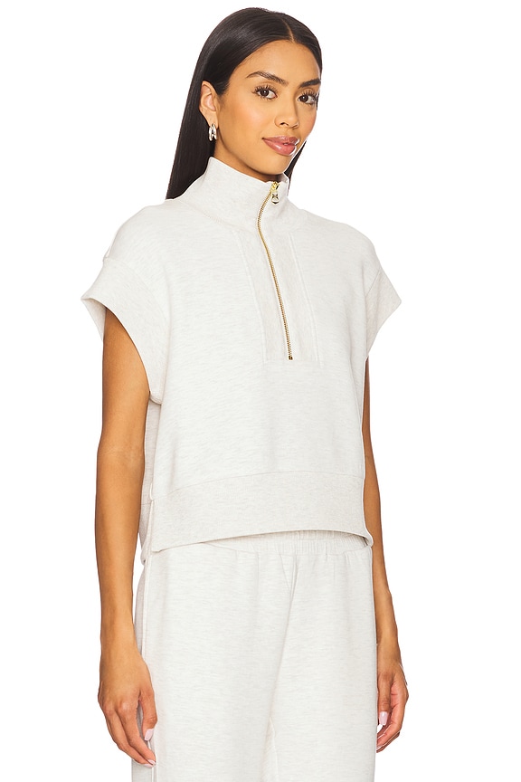 view 2 of 4 Kelly Half Zip Sweatshirt in Ivory Marl