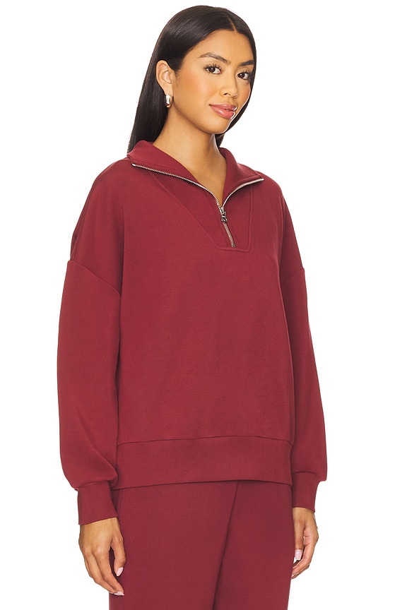 view 2 of 4 Hawley Half Zip Sweatshirt in New Maroon