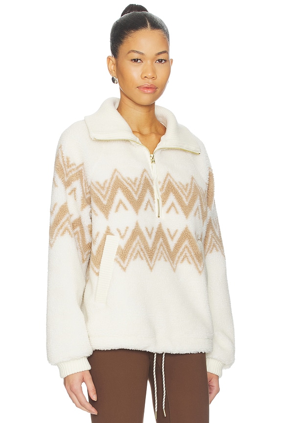 view 2 of 4 Hendrik Half Zip Sherpa Jacket in Egret