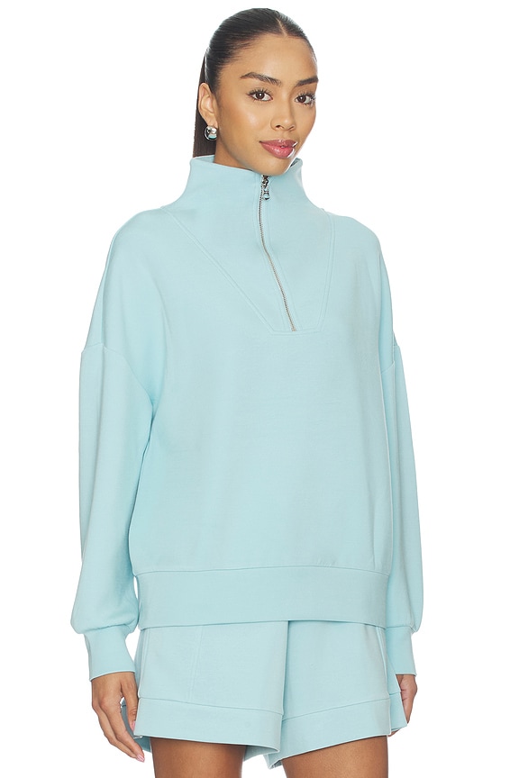 view 2 of 4 Hawley Half Zip Sweater in Porcelain Blue