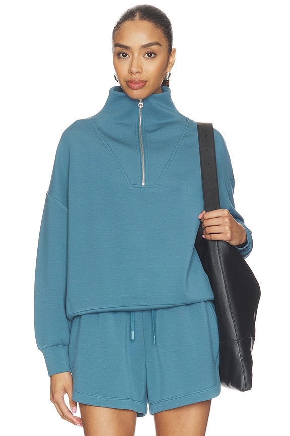 view 2 of 5 Hawley Half Zip Sweatshirt in Mallard Blue