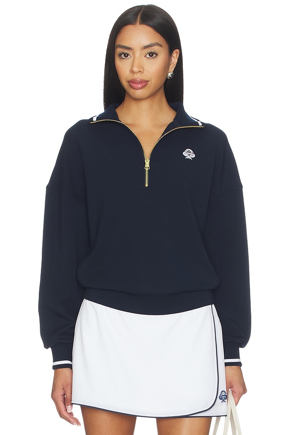 view 1 of 5 Bertie Half Zip Sweater in Navy