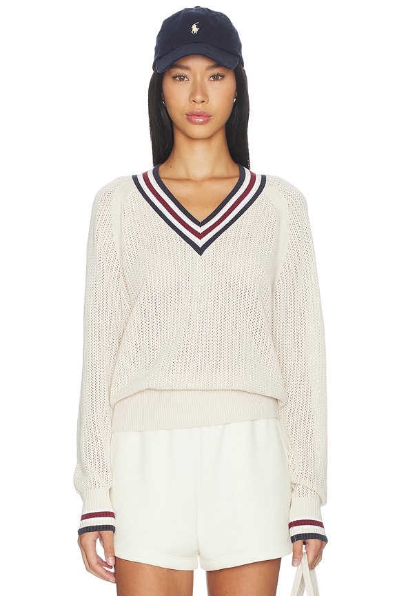 view 1 of 4 Maurice V Neck Sweater in Oat Milk