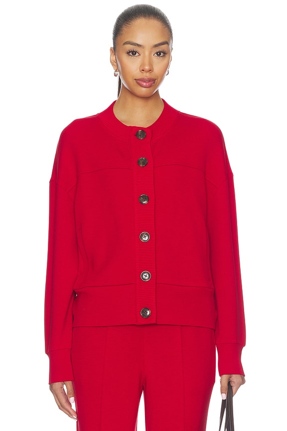 view 2 of 5 Olwen Button Front Sweater in Red Marl