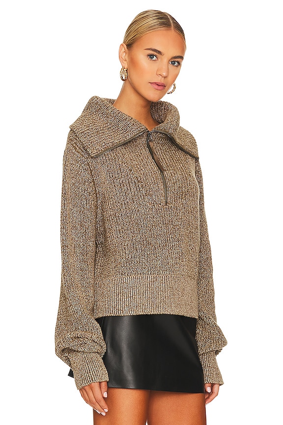 view 2 of 4 Mentone Half Zip in Dark Olive Speckle