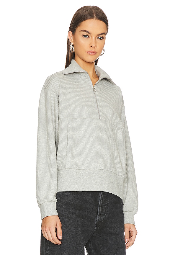 view 2 of 4 Cyrus Half Zip Sweater in Sage Heather Marl