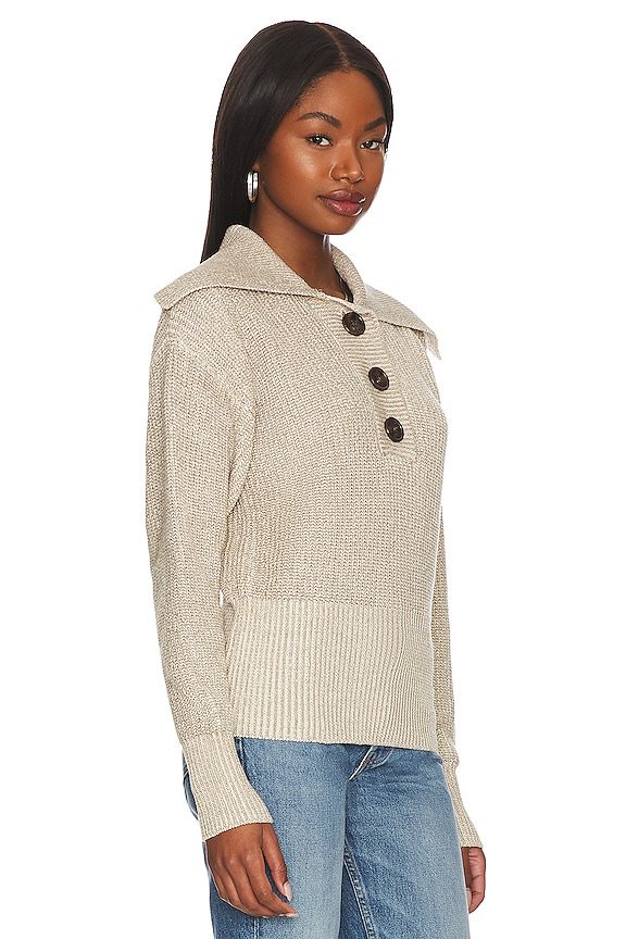 view 2 of 4 Audrey Knit Polo Sweater in Olive Sand