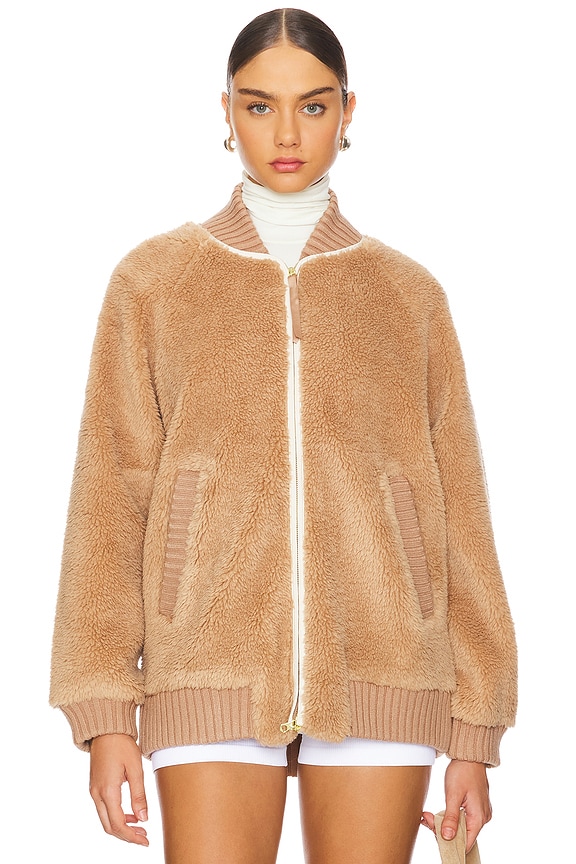 view 2 of 5 Ella Longline Sherpa Bomber in Chanterelle