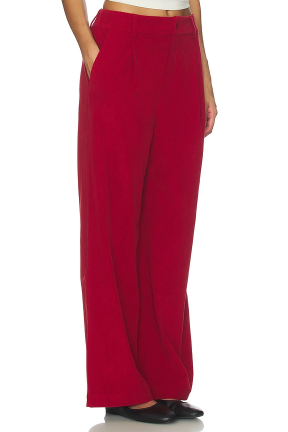 view 2 of 6 Floris Wide Leg 29.5 Pant in Red Dahlia