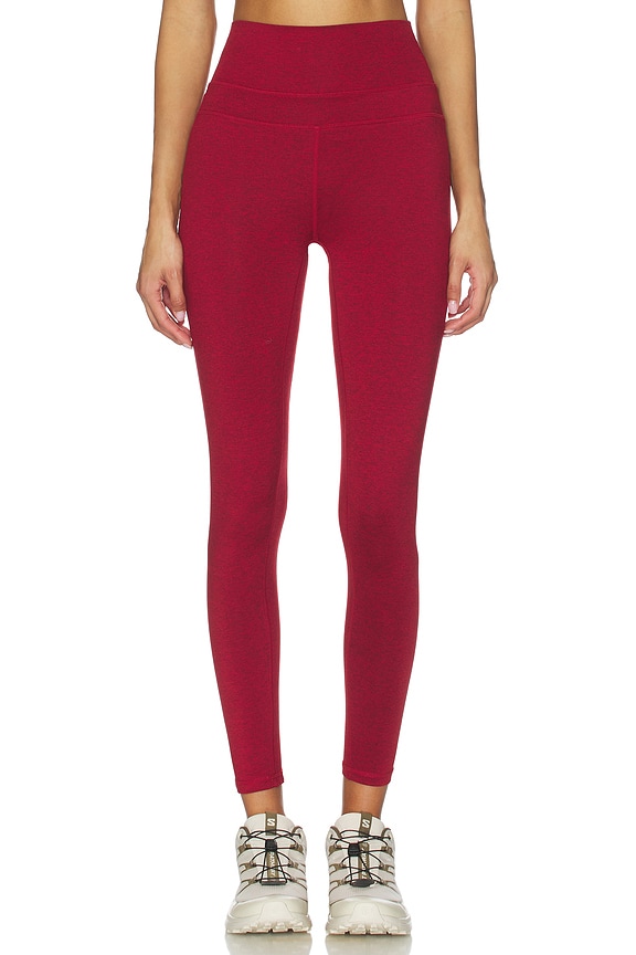 view 1 of 6 Always Warm Base Layer Legging in Red Dahlia Marl