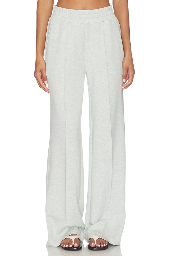 view 2 of 7 The Wide Leg Pant in Mint Green Marl