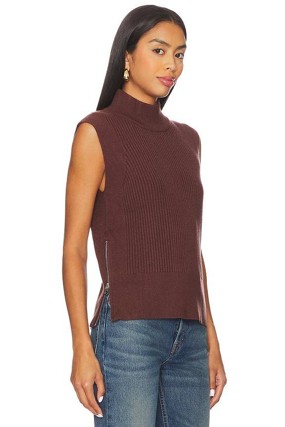 view 2 of 4 Lois High Neck Tank Top in Deep Mahogany