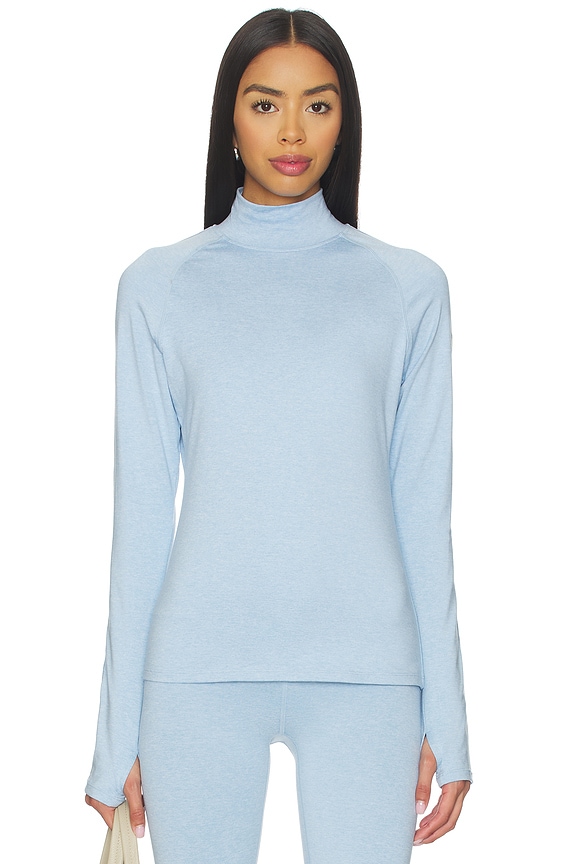 view 1 of 4 Always Warm Mock Neck Baselayer Top in Glacier Marl