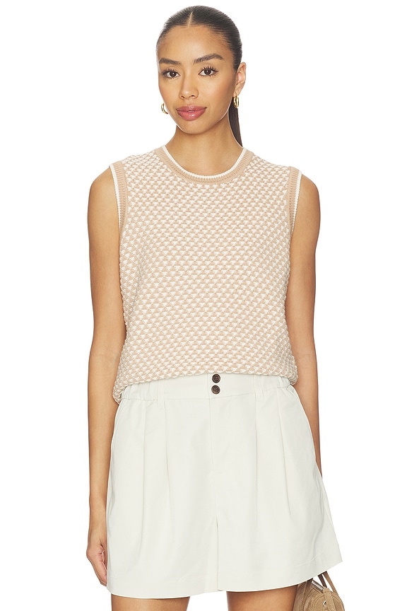view 1 of 5 Jenson Stitch Knit Tank Top in Light Taupe
