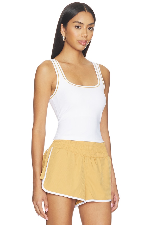 view 2 of 4 Barney Piped Tank Top in Snow White