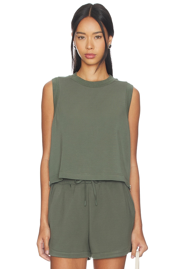 view 1 of 4 Shea Crop Tank Top in Thyme