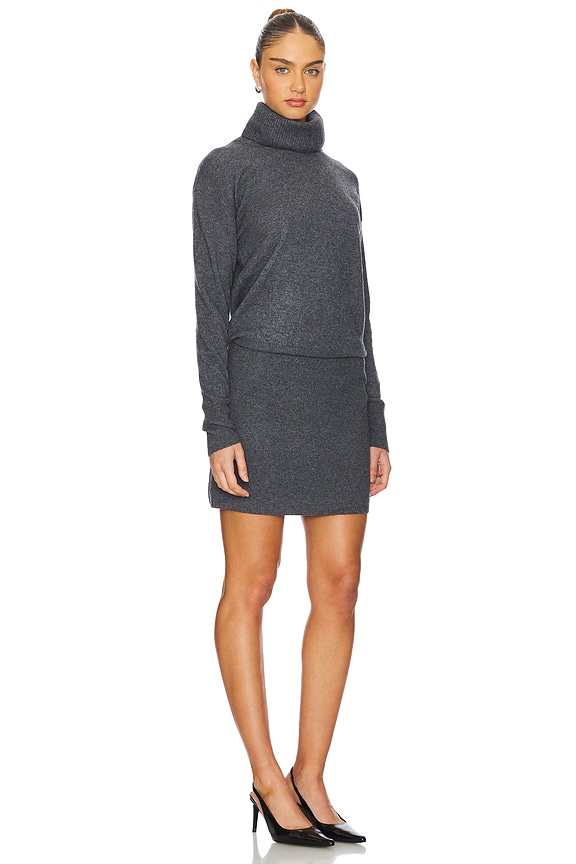 view 2 of 3 MINIVESTIDO CUELLO VUELTO CASSIDY in Charcoal