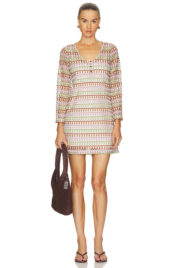 view 1 of 3 Novien Dress in Deep Ochre & Dove Multi