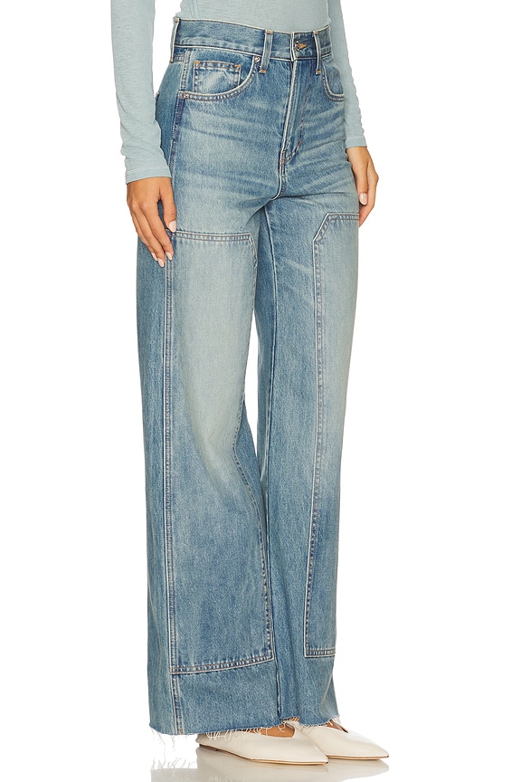 view 2 of 6 Taylor High Rise Wide Leg in Blue Glare