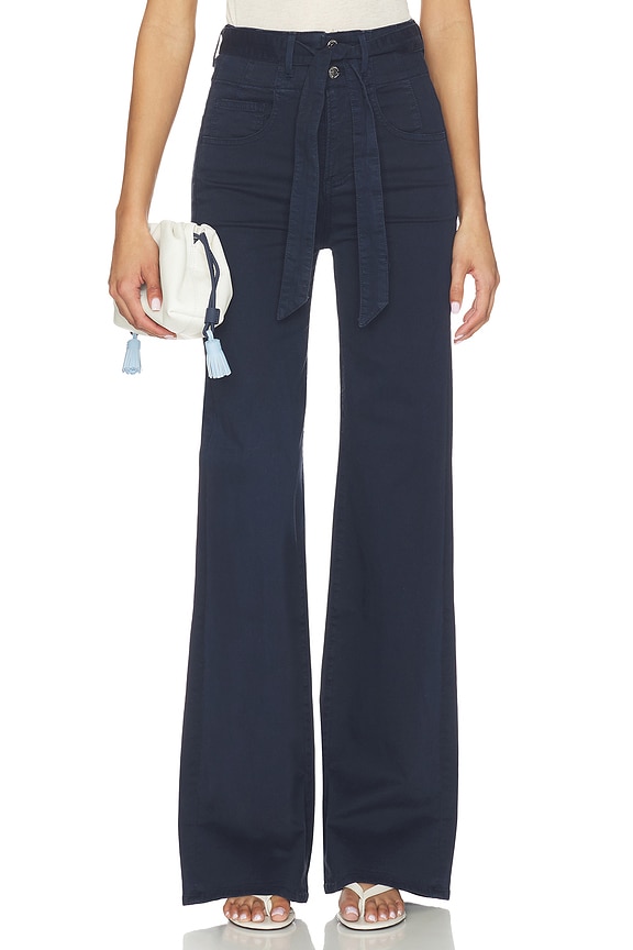 view 1 of 6 Rosanna Corset Wide Leg Jeans in Navy