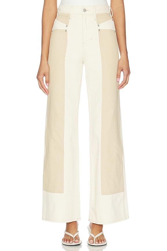view 1 of 6 Taylor Wide Leg Jeans in Ecru & Stone Khaki