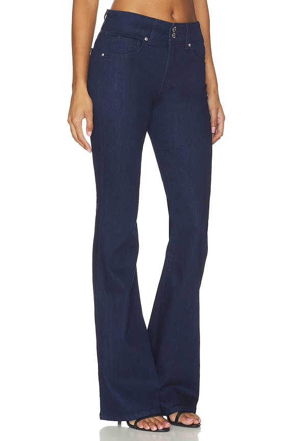 view 2 of 6 Beverly Mid Rise Skinny Flare Jeans in Indigo Rinse