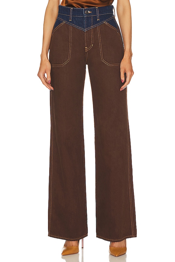 view 1 of 4 Taylor High Rise Wide Leg in Lasso Colorblock