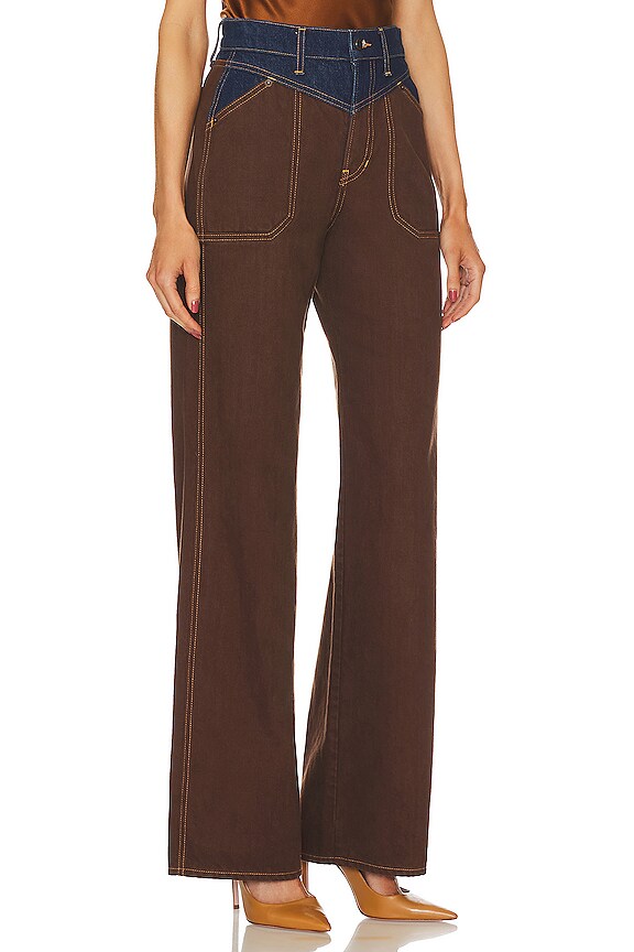 view 2 of 4 Taylor High Rise Wide Leg in Lasso Colorblock