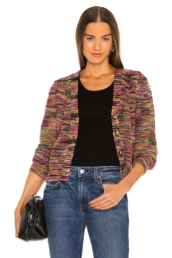 view 1 of 4 Dolra Cardigan in Pink Multi
