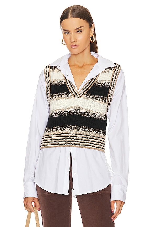 view 2 of 5 GILET SPEAR in Black Multi