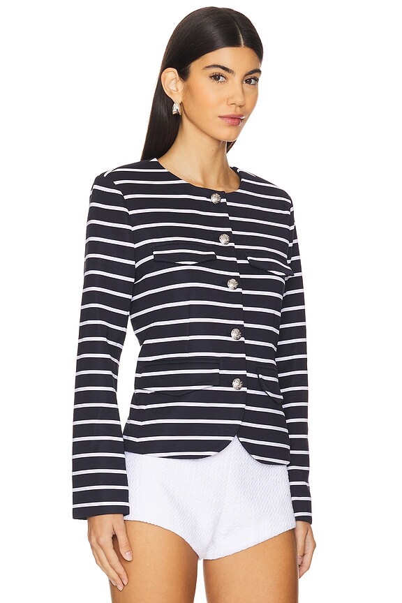 view 2 of 4 Kensington Jacket in Navy & White