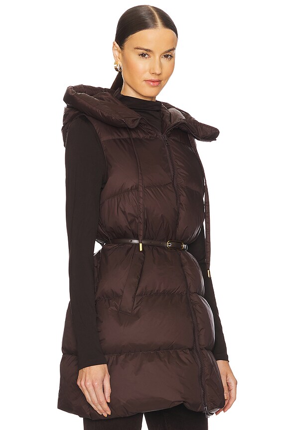 view 2 of 4 DOUDOUNE SANS MANCHES BRIA in Dark Chocolate