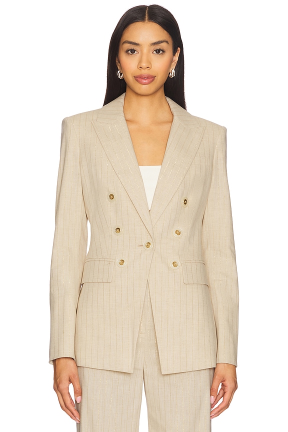 view 2 of 6 Gaya Dickey Jacket in Natural & Gold