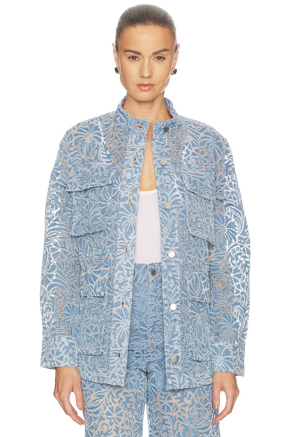 view 2 of 6 Lane Jacket W/ Burnout Floral in Lakeshore