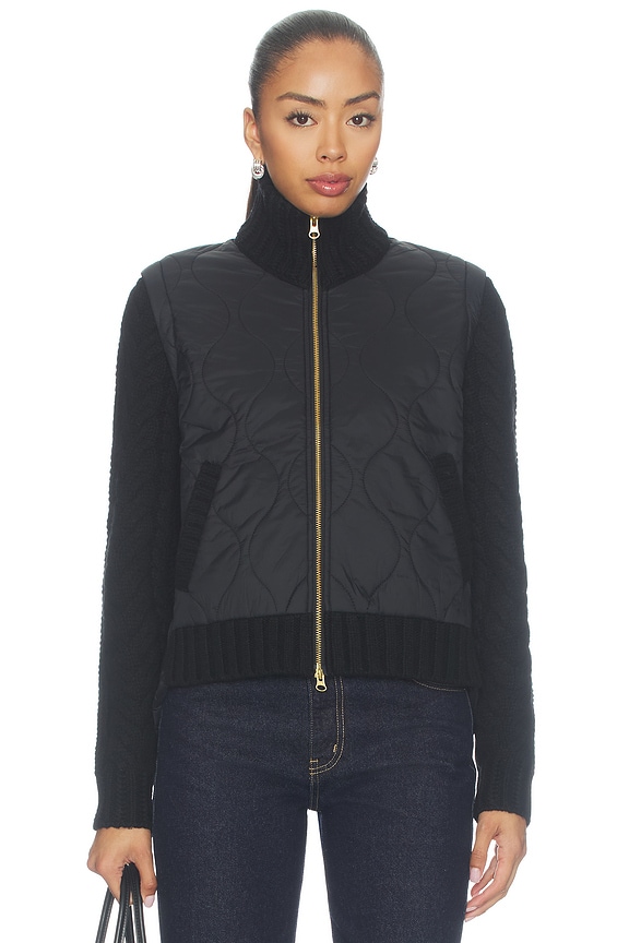 view 2 of 5 Patra Mixed Media Jacket in Black