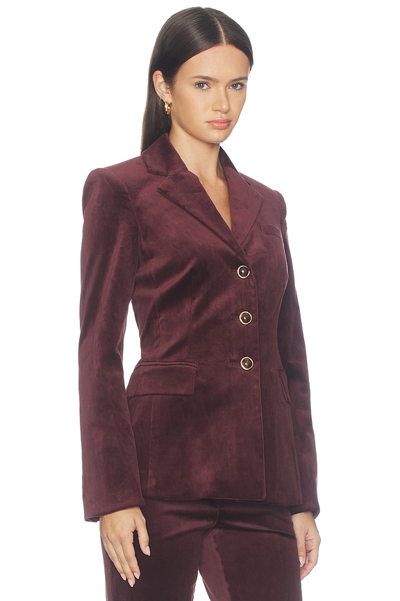 view 2 of 4 Raelynn Dickey Jacket in Burgundy