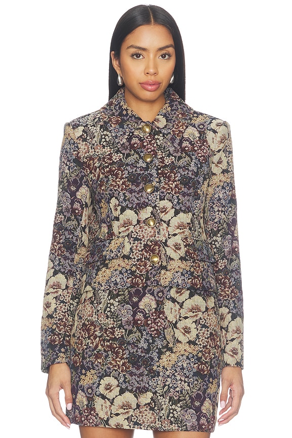 view 2 of 6 Wilde Jacket With Collar in Dark Eggplant Multi