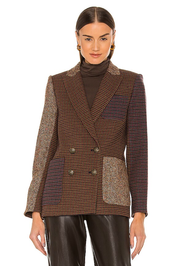 view 2 of 6 Faustine Dickey Jacket in Camel & Blue