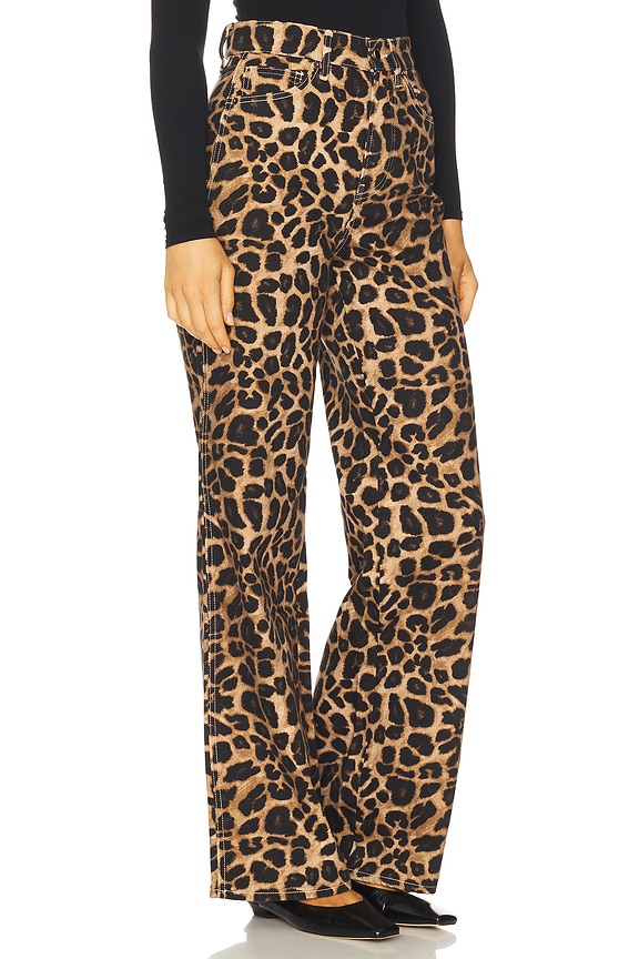 view 2 of 6 Taylor High Rise Wide Leg in Washed Leopard