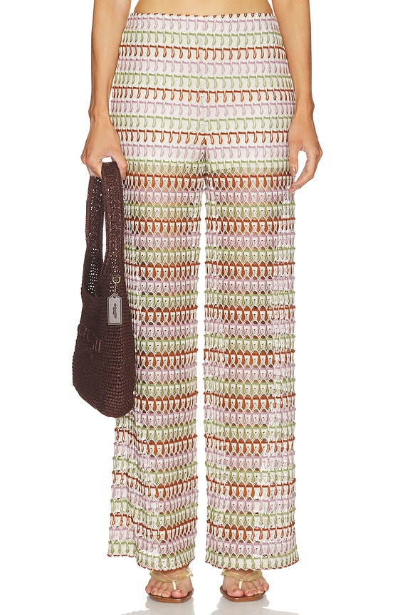 view 1 of 6 Fatima Pant in Deep Ochre & Dove Multi