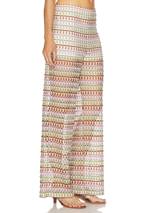 view 2 of 6 Fatima Pant in Deep Ochre & Dove Multi