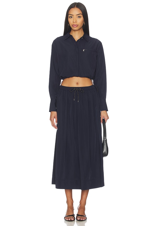 Veronica Beard Bates Skirt in Navy | REVOLVE