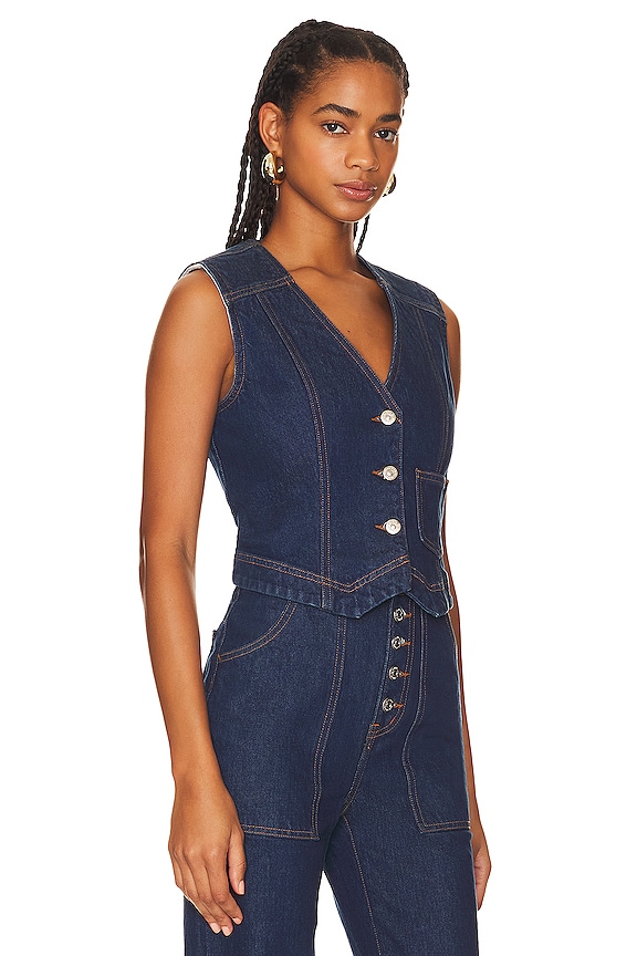 view 2 of 4 Valeria Vest in Washed Oxford