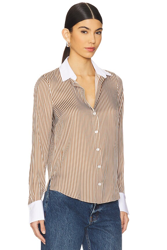 view 2 of 5 Amelia Shirt in Whisky & Off White