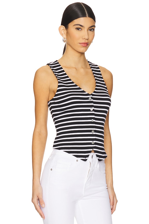 view 2 of 5 Hoorne Top in White & Black