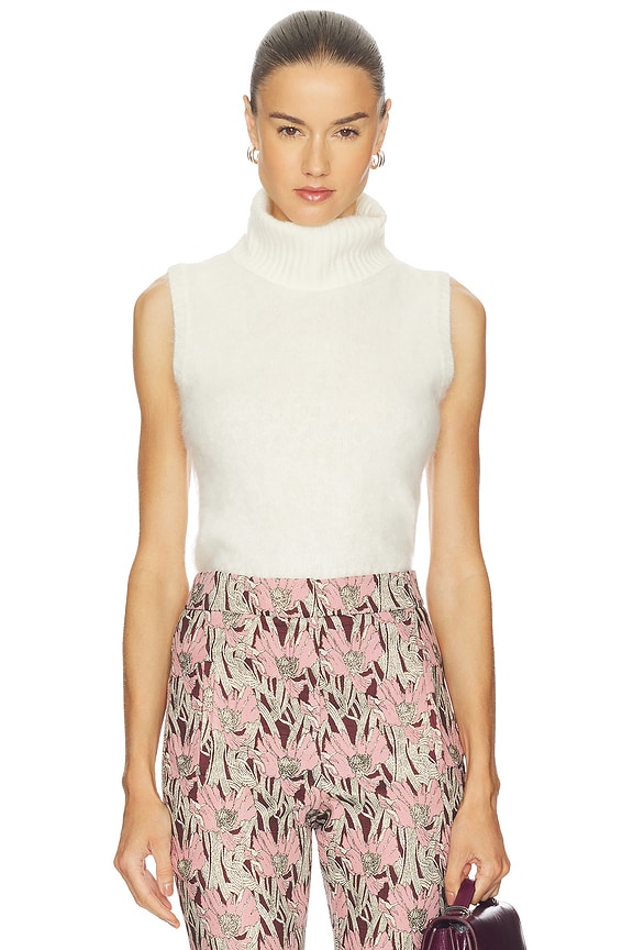 view 1 of 4 Mazzy Brushed Cashmere Shell in Ivory